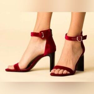 Rag & Bone Ellis Sandal Red Velvet Heels